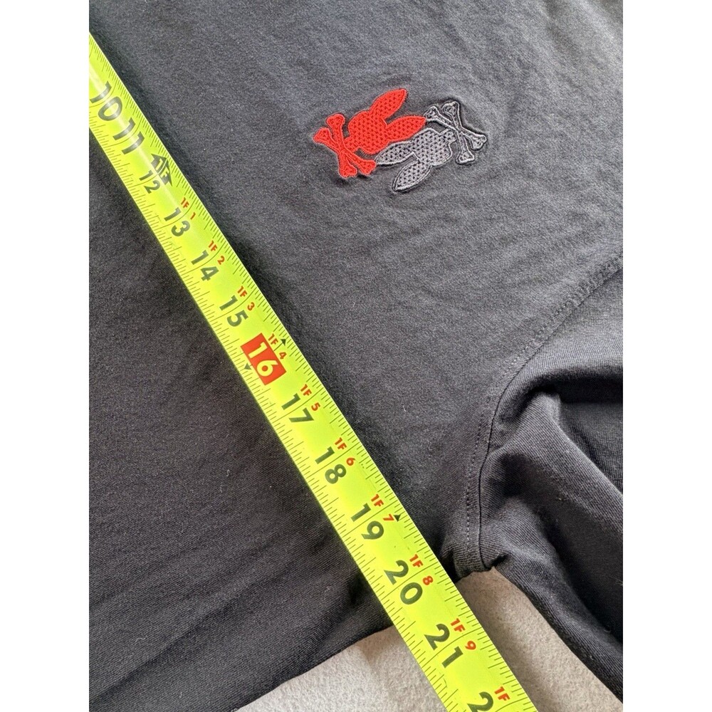 Psycho Bunny Black Long Sleeve Pima Cotton Tee Small 4 Embroidered Logo Back - Picture 10 of 11